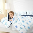 thumbnail image 4 of jejeloiu Ribbon Bow Tie Twin Comforter Sets,Blue Kawaii Bowknot Bedding Set For Girl Teens Reversible 2-Piece, 4 of 8
