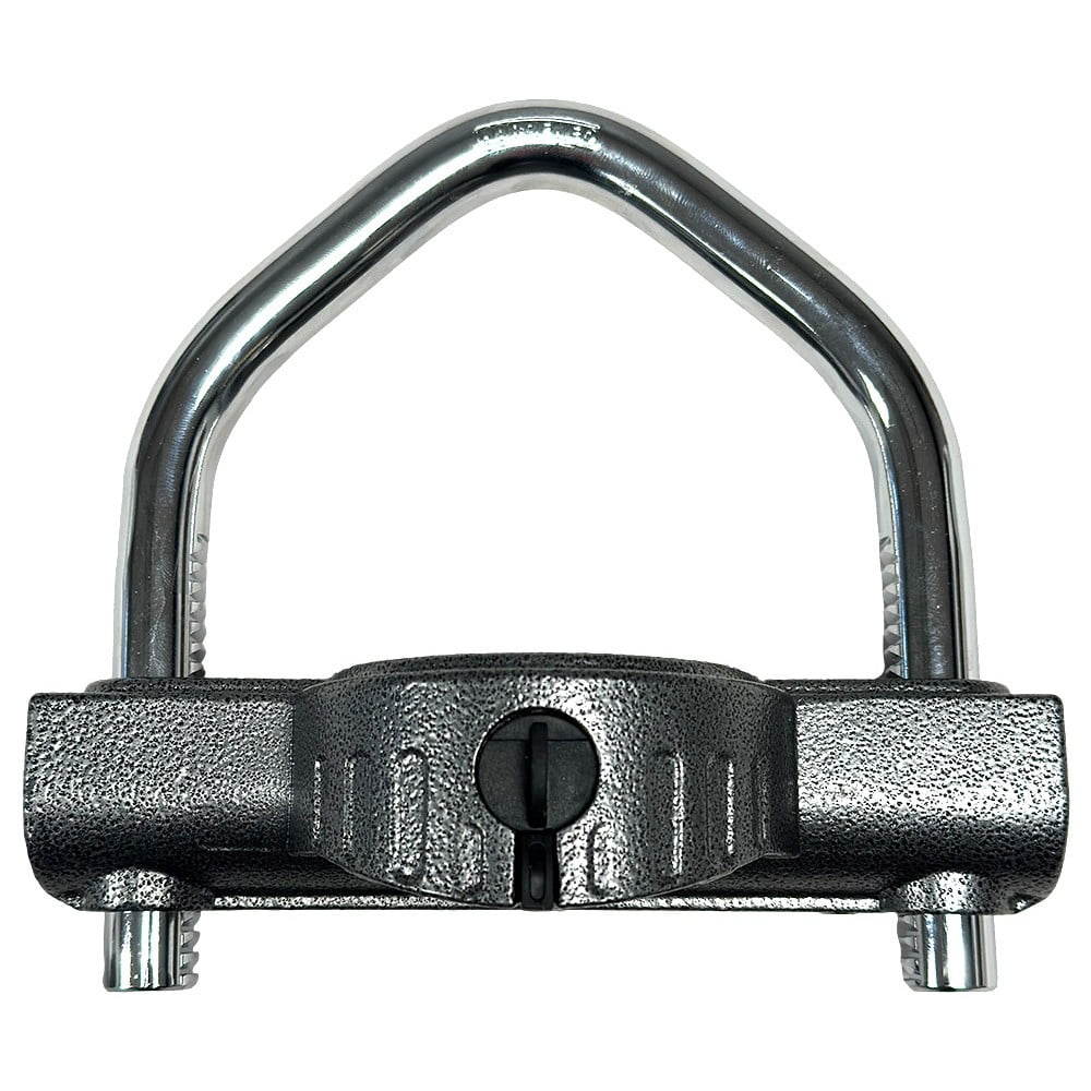 TRIMAX UMAX50 - Deluxe UNIVERSAL Dual-Purpose Trailer Coupler Lock w/ Integrated U-Lock Feature: 9/16″ Hardened Steel Shackle
