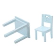 thumbnail image 2 of 3 Pcs Kids Table Chair Simulation Furniture Mini Chair Toy Children Desk Chair Set Furniture Model Chair Model Toy, 2 of 3