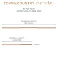thumbnail image 5 of TOWN & COUNTRY EVERYDAY Modern Smooth Edge Cylinder Single Indoor Curtain Rod and Finial Set, Easy Install Wall Mount, Matte Silver, Adjustable 66”-120”, 5 of 7