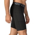 thumbnail image 3 of Bermudas 4 paquetes de pantalones cortos de compresión para hombres ropa interior de entrenamiento activo con bolsillo, 3 of 7