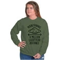 thumbnail image 3 of Funny Antisocial Social Distance UFO Sweatshirt for Men or Women Brisco Brands L, 3 of 6