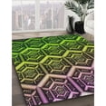 thumbnail image 3 of Ahgly Company Machine Washable Indoor Square Transitional Charcoal Black Area Rugs, 6' Square, 3 of 7