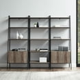 thumbnail image 3 of Walker Edison Modern 3 Piece Ladder Bookshelf Set, Grey Wash, 3 of 10