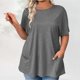 thumbnail image 2 of Ropa de maestra/o,Camisa informal de talla grande, blusa de manga corta con botones, jersey de poliéster, cuello redondo, para estar en casa, sopatenor, 2 of 9