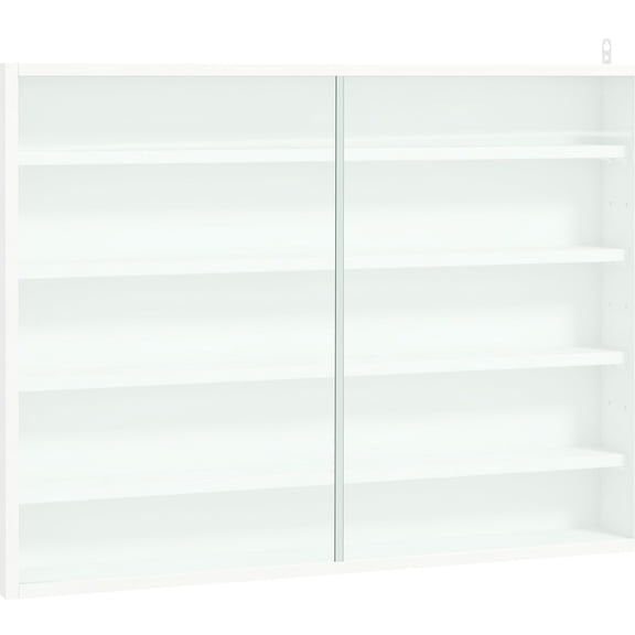5-Tier Wall-Mounted Glass Showcase | Display Miniature Figures and More | Offer Clear Visual of Exhibits