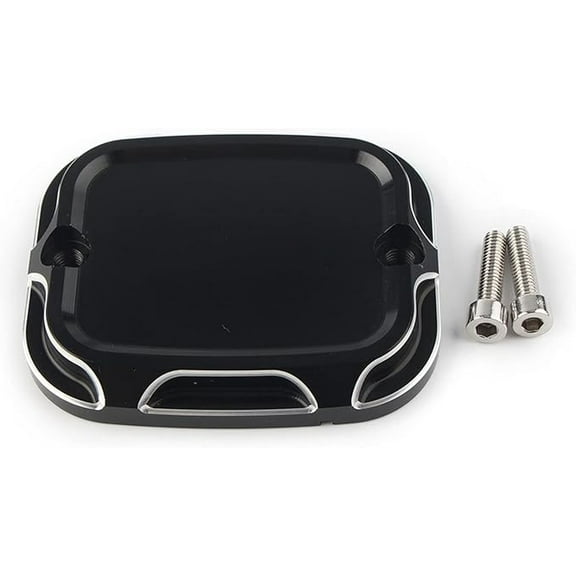 Applicable to jfqm Motorcycle CNC Cut Front Brake Reservoir Master Cylinder Cover Fit for Harley Softail FLD FLHR FLHRC FLHRS FLHT FLHX