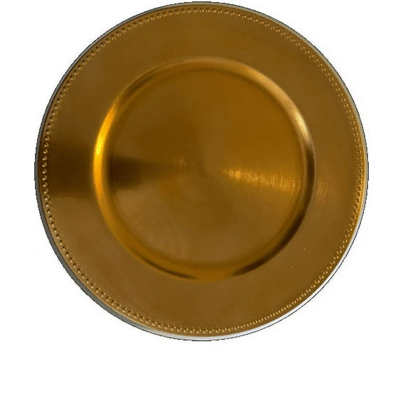 Richland Beaded Charger Plate 13" Gold Set of 12
