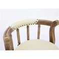 thumbnail image 3 of Beige Leather Bar Stool 26 Inch Height Swivel Seat with Wood Frame for Kitchen Counter, 3 of 10