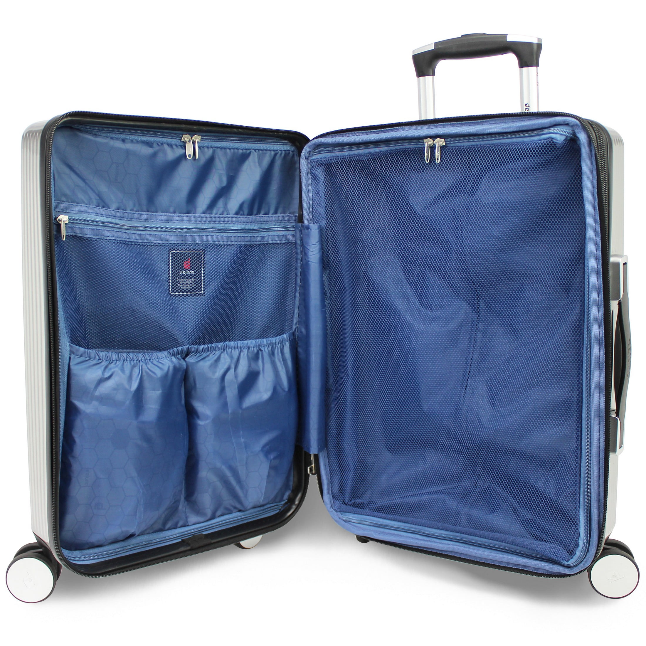 World Traveler Dejuno Monarch 3-Piece Polycarbonate Spinner Luggage Set - Titanium