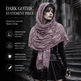thumbnail image 4 of Purple Multifunctional Hooded Cowl Halloween Shawl Cotton And Linen Medieval Hooded Cowl for Renaissance Men, DIY Costume Accessory One Size, 4 of 8