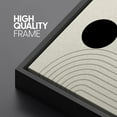 thumbnail image 4 of PixonSign Framed Canvas Print Wall Art Duotone Geometric Stripe Waves Dark Circles Abstract Shapes Illustrations Modern Art Boho Decorative Chic for Living Room, Bedroom, Office - 16"x24" BLACK, 4 of 5