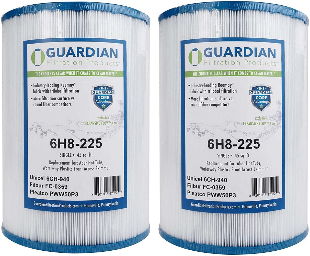 Replacement Pool Spa Filter Pleatco PWW50P3-M Guardian Filtration Products Filbur FC-0359M for Unicel 6CH-940RA 2 Pack 