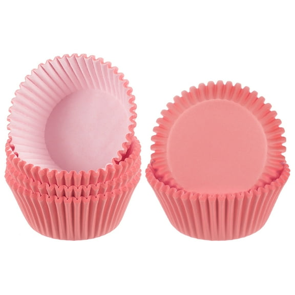 Uxcell 100-Pack Standard Cupcake Liners for Baking, Greaseproof Cupcake Wrappers for Wedding/Birthday/Party/Christmas[Pink]