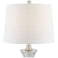 thumbnail image 4 of Regency Hill Luca Modern Table Lamps 25 1/2" High Set of 2 Twisted Glass with USB Charging Port White Drum Shade for Bedroom Living Room Office Desk, 4 of 10