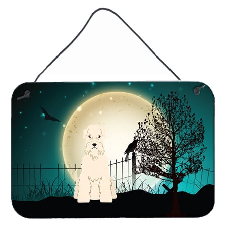 Carolines Treasures BB2251DS812 Halloween Scary Soft Coated Wheaten Terrier Wall or Door Hanging Prints 8x12 multicolor