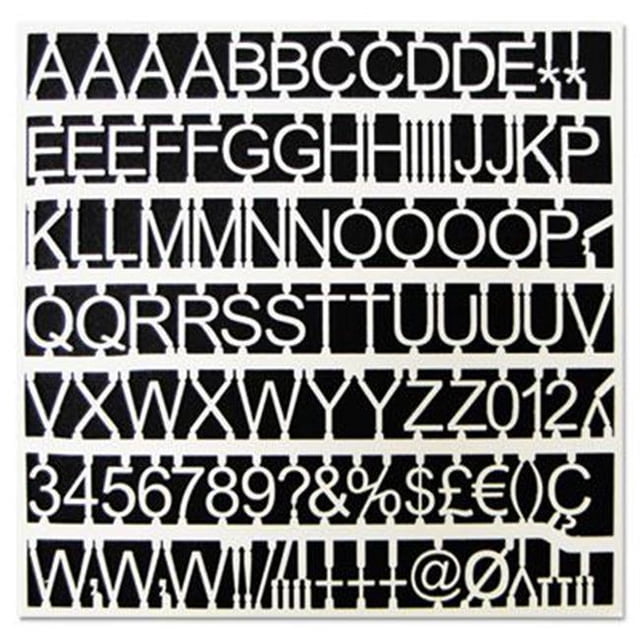 MasterVision White Plastic Set of Letters, Numbers & Symbols
