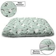 thumbnail image 3 of Bird Print Pet Bed, Japanese Cranes and Exotic Trees, Chew Resistant Pad for Dogs and Cats Cushion with Removable Cover, 24" x 39", Pale Blue White, by Ambesonne, 3 of 4