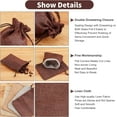 thumbnail image 5 of Burlap Gift Bags 32pcs Imitation Burlap Packing Pouches Drawstring Bags Wedding Favors Bag Advent Calendar Bags for Jewelry Wedding Party Shower Birthday Christmas 5.3x3.7 Inch, 5 of 7