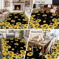 thumbnail image 6 of 5x8 Area Rugs for Living Room, Sunflower Black Non Slip Area Rugs for Kitchen Bedroom Entryway, Watercolor Floral Vintage Farmhouse Washable Carpet Runner Rug Floor Mats for Bedroom Home Decor, 6 of 9