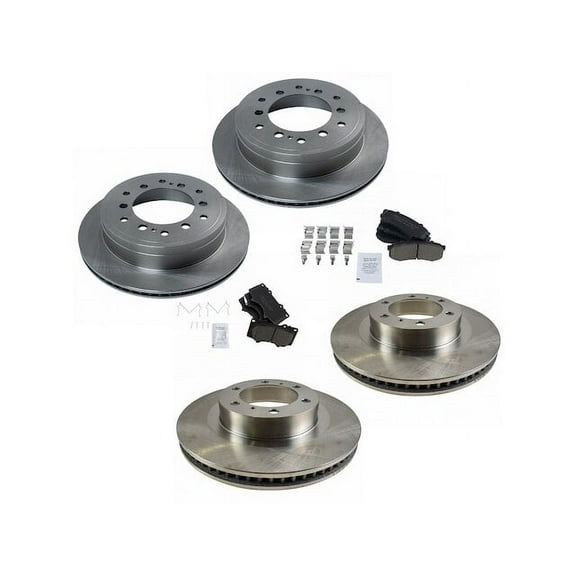 Front and Rear Brake Pad and Rotor Kit - Compatible with 2010 - 2019 Toyota 4Runner 2011 2012 2013 2014 2015 2016 2017 2018