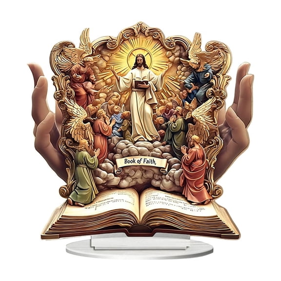 Religious Character Figurine Resin Statue, Jesus Praying Pose for Home Church Christmas Decoration Christian Figurines Home Decor
