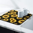 thumbnail image 6 of Coffee Bar Mat Rubber Dish Drying Mat For Kitchen Counter Coffee Mat for Home Bar Gift Kitchen Mat Coffee Bar Accessories Decorative Sunflower lemon Coffee Shop Dish Drying Pad 16" X 18", 6 of 6