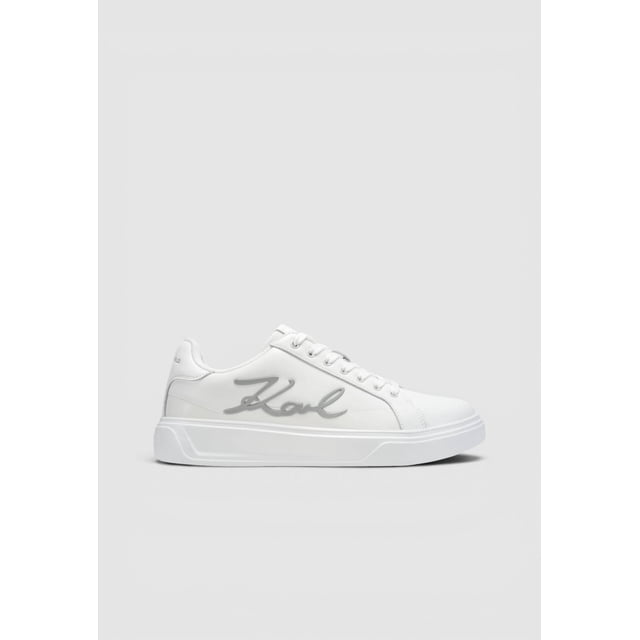 Tenis Karl Lagerfeld Eugene Hombre Piel Casual Premium Blanco Urbano