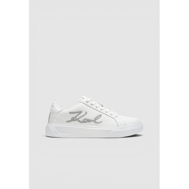 Tenis Karl Lagerfeld Eugene Hombre Piel Casual Premium Blanco Urbano