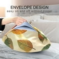 thumbnail image 4 of Yayeee Pillowcase Queen Size Set of 2 Satin Wrinkle Resistant Pillow Case, Beige Leaves, 4 of 7