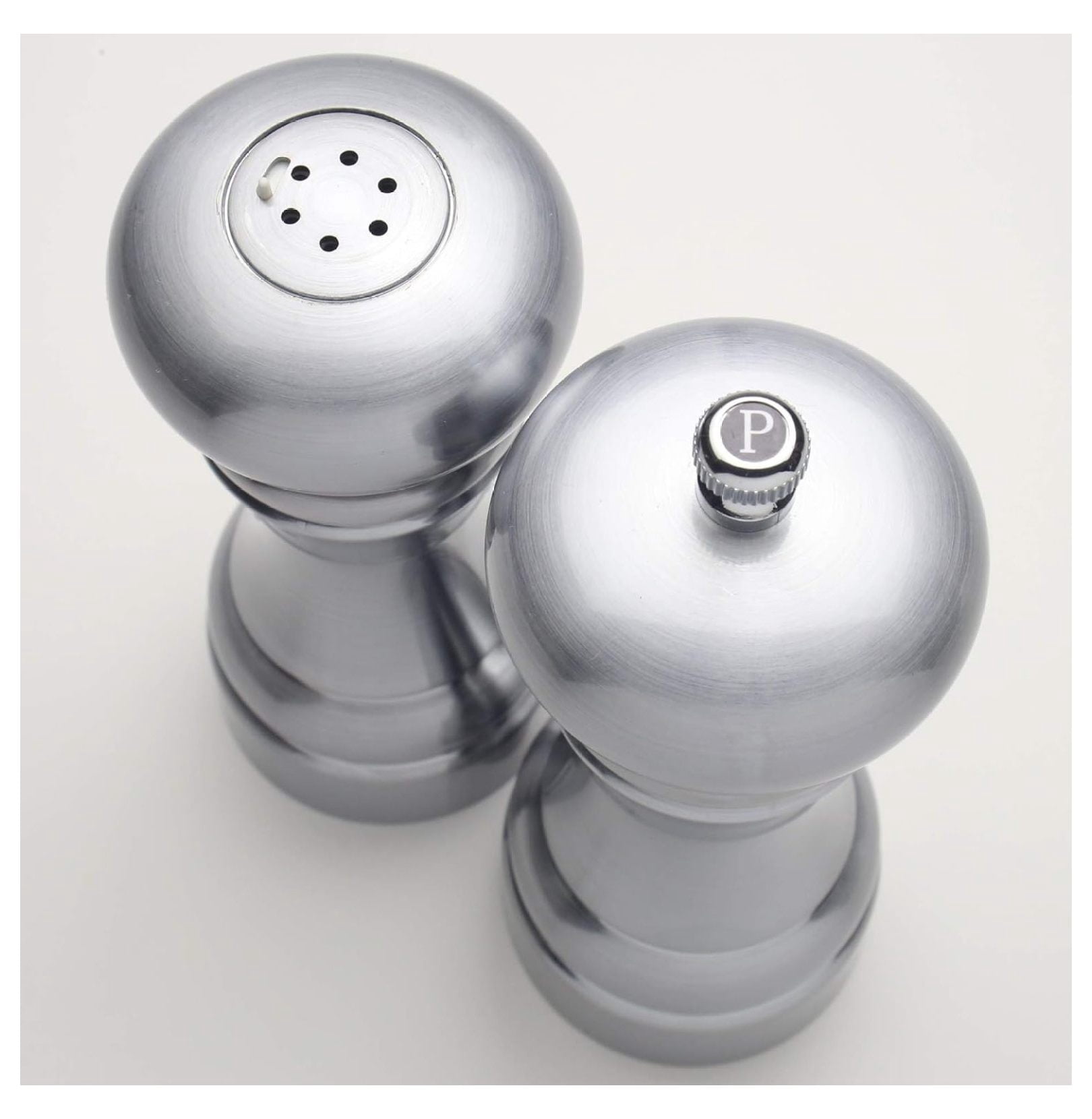 Westin Pepper Mill and Salt Shaker Set - 5 Inch Acrylic Spice Grinder - Adjustable 4-Stage Ceramic Core - Matte Finish Kitchen Tabletop Set