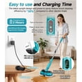 thumbnail image 6 of Amiluo Cordless Electric Mop, Dual-Motor Power Spin Mop for Floor Cleaning with 5000 mAh Battery, Water Spray, LED Headlights & Smart Display, Self-Propelled for Multi-Surface, M1, 6 of 10