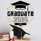thumbnail image 4 of Pegatinas de decoración de ventanas de graduación | Calcomanías autoadhesivas de PVC | Gorra de graduación clásica y motivos de diploma | Vinilo de pared extraíble y reutilizable | Uso en, 4 of 5
