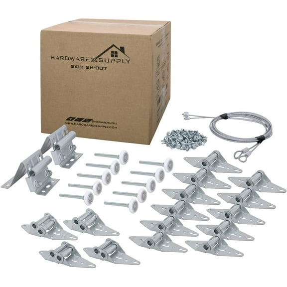Garage Door Hinge Roller Bracket Hardware Tune Up Kit (7' Height (16'x7' or 18'x7'))