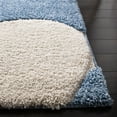 thumbnail image 3 of SAFAVIEH Florida Mirabelle Geometric Shag Area Rug, Blue/Ivory, 5'3" x 7'6", 3 of 9