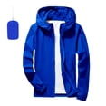 thumbnail image 6 of Sewkxo Mens Rain Jacket Lightweight Windbreaker Waterproof Raincoat Cycling Running Hiking Gear Hood Packable,Royal Blue M, 6 of 6