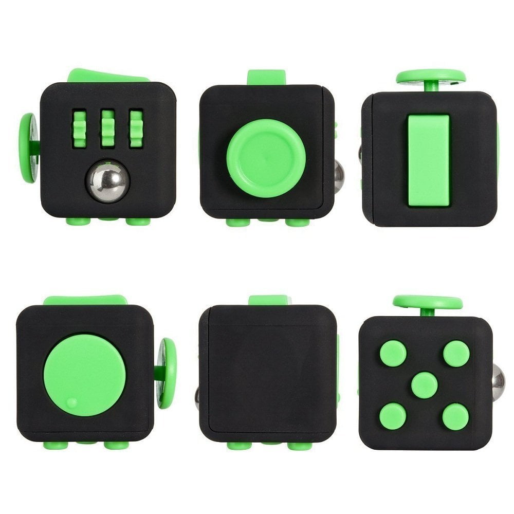 Matte Black and Neon Green Fidget Cube - Walmart.com