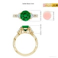 thumbnail image 5 of ANGARA 3 Stone Lab Grown 1.75 Ct Emerald & Trillion Diamond Engagement Ring for Women in 14K Yellow Gold (Size-8mm) | May Birthstone, Anniversary, Jewelry Gift for Women | Lab-Grown Emerald Ring, 5 of 8
