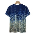 thumbnail image 4 of Follure Womens Tops Womens Casual Summer Tops Floral Print Short Sleeve Round Neck Tee T Shirt Printed Loose Side Split Tunic Blouse, 4 of 6