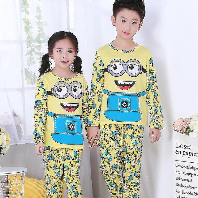 Ensemble de Pyjamas Dessin Animé Enfants Fille Garçon Pyjamas Longs Vêtements de Nuit