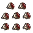 thumbnail image 2 of Sonducket Anillo turco hecho a mano Retro de moda bronceado con espadas dobles Vintage anillo turco de circón negro para hombres Ropa, zapatos y accesorios Miscelánea TYPE1, 2 of 6