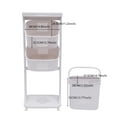 thumbnail image 5 of Miumaeov Rolling Laundry Basket Cart Dirty Clothes Storage Shelves 3-Tier, 5 of 10