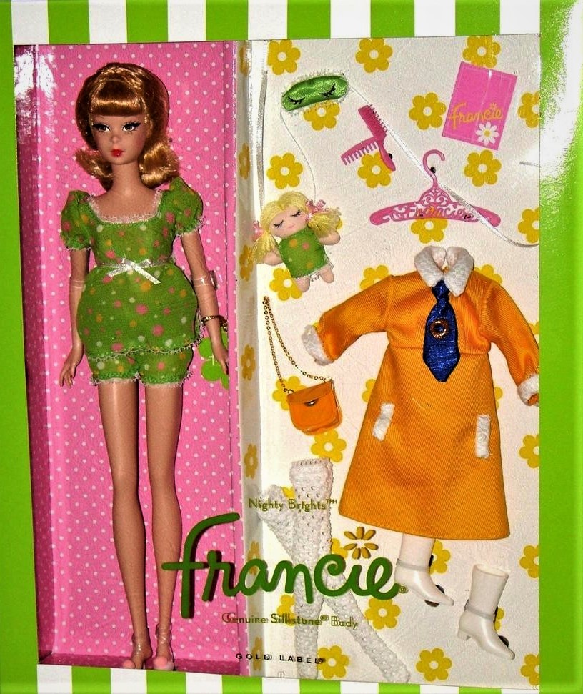 Nighty Brights Francie Silkstone Doll Giftset Club Exclusive Gold Label