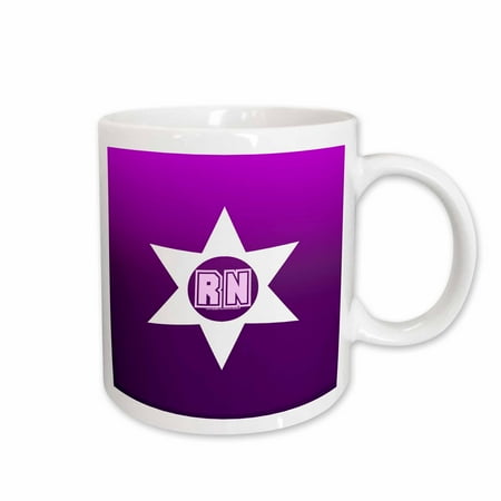 

3dRose Star RN Ceramic Mug 15-ounce