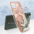 thumbnail image 3 of ELEHOLD for iPhone 11 Pro Max 6.5 inch Marble Case, Clear Electroplated Frame Soft TPU Anti-Scratch Wear-Resistant Wireless Charging Slim Fit Transparent Case for iPhone 11 Pro Max, Rosegold, 3 of 5