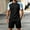 Black, variant on Mens 2 Piece Outfits Mens Tops and Mens Shorts Solid Color Short Sleeve Crew Neck Summer Regular Fit Oversized Jogging Tracksuit Men M-XXXXXL