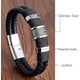 thumbnail image 3 of Pulsera de moda para hombre, pulsera de cuero para hombre, pulseras para hombre, regalo juvenil, negro, 3 of 5
