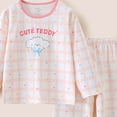 thumbnail image 4 of Leey-World Girl Pajamas 1t 2t 3t 4t 5t 6t Girls' Fall/winter Cute Casual Warm Fleece Thick Clothing for Home Wear Set(Pink,8-9 Years), 4 of 4