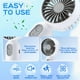 thumbnail image 4 of Mini ventilador portátil Rossesay de 3 velocidades, recargable por USB, blanco, x6, 4 of 7