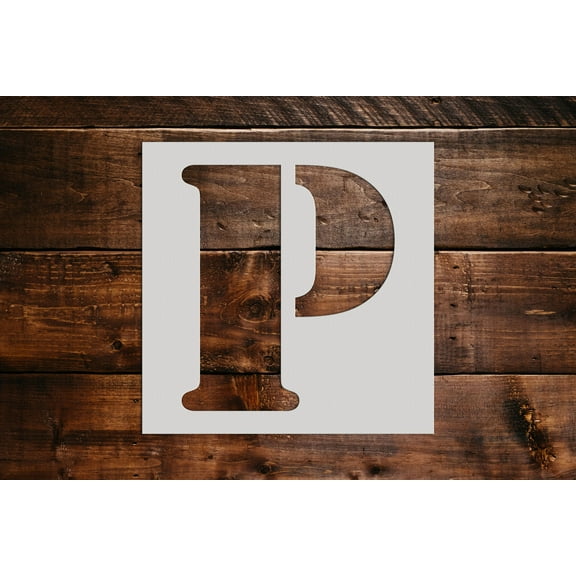 Letter P Stencil - Art and Wall Stencils (6"x6")